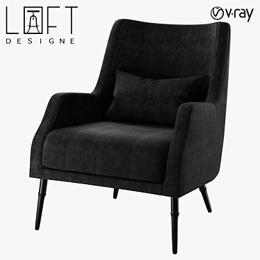 Title: LoftDesign Armchair 1665 - Stylish Seating for Your Space 3D model image 1 