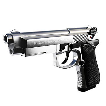 Beretta 92FS: Sleek Design, 9mm Caliber 3D model image 1 
