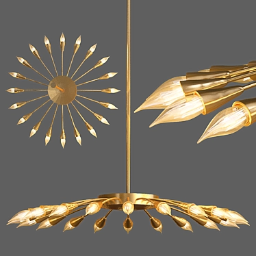 Modern Sputnik Chandelier: 2013 Edition 3D model image 1 