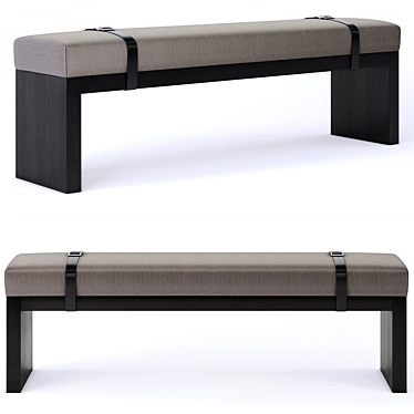 Elegant Square Ottoman: BB-OTH-L-SQU-0014 3D model image 1 