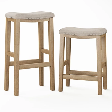 Stylish Selma Bar and Counterstool 3D model image 1 