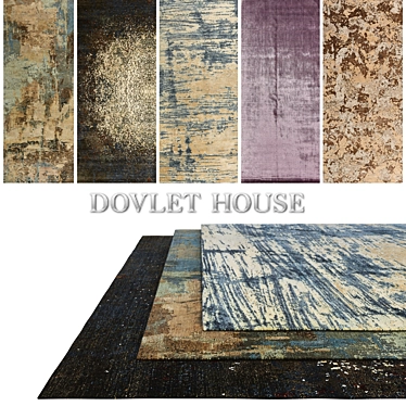 Luxury Carpets Set by DOVLET HOUSE (5 Pieces) 3D model image 1 