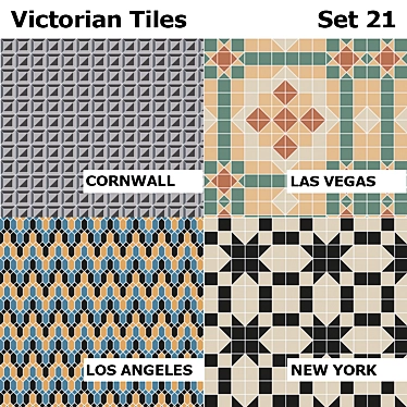 Victorian Tile Set: Classic Elegance 3D model image 1 