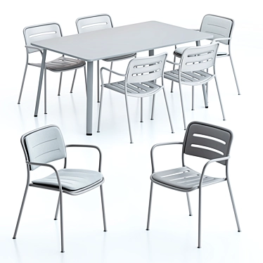 Elegance Village Table and Chair 3D model image 1 