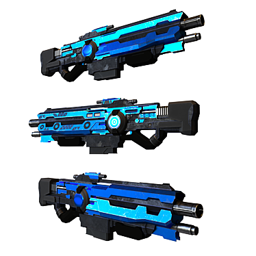 3D Sci-fi Refile - Futuristic Rifle Model 3D model image 1 