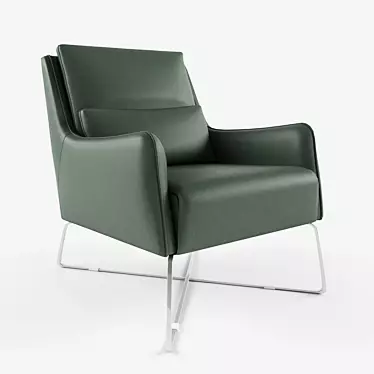 Natuzzi Gloria Armchair: Elegant and Comfortable 3D model image 1 