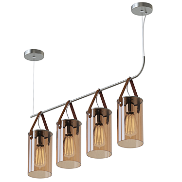 DeMarkt Tetro Chandelier - Elegant Lighting Solution 3D model image 1 