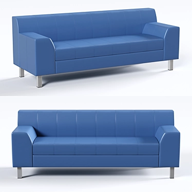 Flagship 3-Seater Sofa: Russian-made, Luxurious Comfort 3D model image 1 