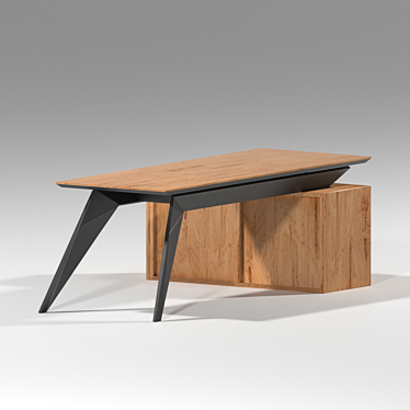 Modern Elegance: Stealth Executive Desk 3D model image 1 