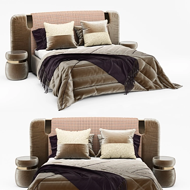 Colunex Allure Bed Headboard: Luxurious Design for Ultimate Comfort 3D model image 1 