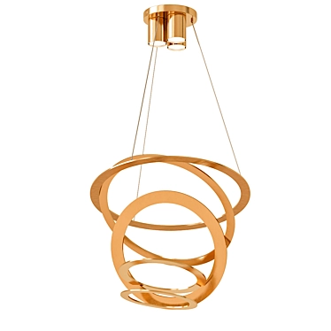 Golden Glow 3-Light Pendant 3D model image 1 
