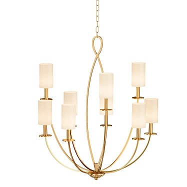 Luxury Gold Chandelier: Castana Collection 3D model image 1 