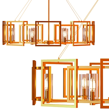 Elegant Marco Chandelier: 8-Light Brilliance 3D model image 1 