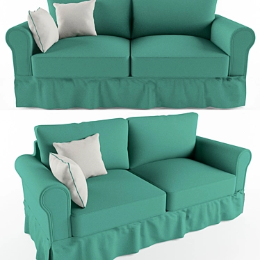 Vintage Provans Sofa, 2-Seater 3D model image 1 