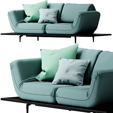 Rolf Benz Aura: Contemporary Elegance for Your Living Room 3D model image 1 