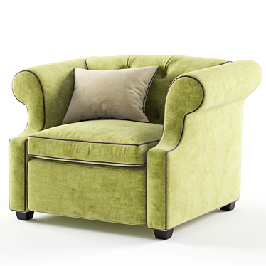 Elegant Benjamin Armchair: Perfect Comfort and Style 3D model image 1 