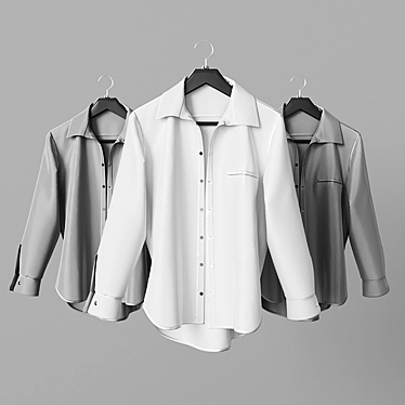 Stylish Male Shirt 3D model image 1 