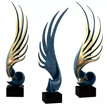 Bronze Ascent Modern Indoor Statue 3D model image 1 