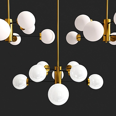 Modern 8-Light Sputnik Pendant 3D model image 1 