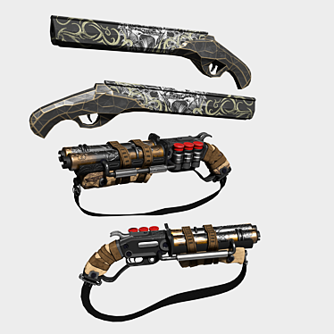 2014 Gun Set: Premium Quality Firearms 3D model image 1 