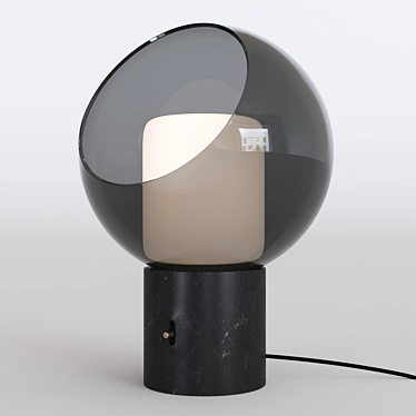 Scandinavian Marble Table Lamp 3D model image 1 