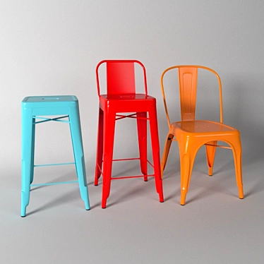 Marais Chair Set 3D model image 1 