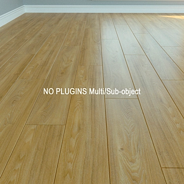 Title: Natural Wood Laminate Flooring 3D model image 1 