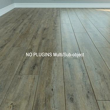 Natural Wood Laminate Flooring 3D model image 1 