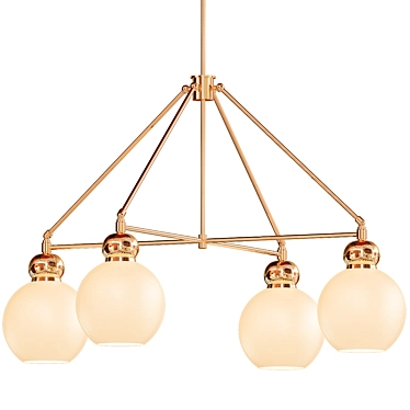 Luxury Italian Chandelier: Timeless Elegance 3D model image 1 