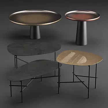 Elegant DeCastelli Tables: Sunrise, Sunset, Syro 3D model image 1 