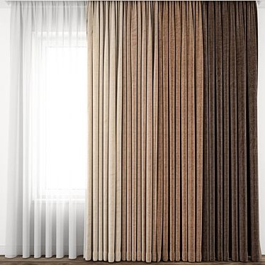 Exquisite Curtain Model 3D model image 1 