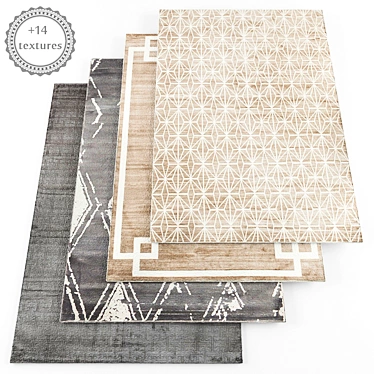 Modern Style Rug Set with Extra Textures 3D model image 1 