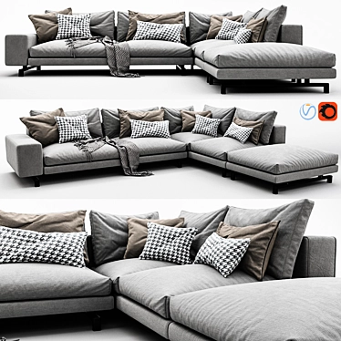 Minotti Sherman Corner Sofa 3D model image 1 