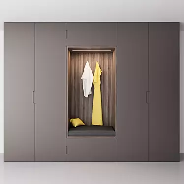 Stylish Hall Cabinet - Perfect Size 3D model image 1 