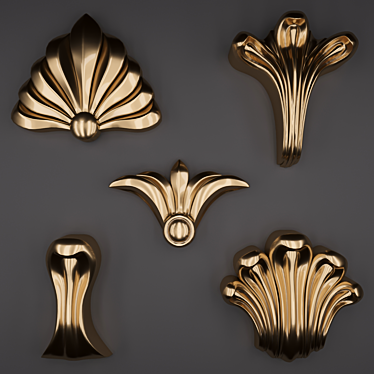 3D Trim Ornaments: 5 Designs 3D model image 1 