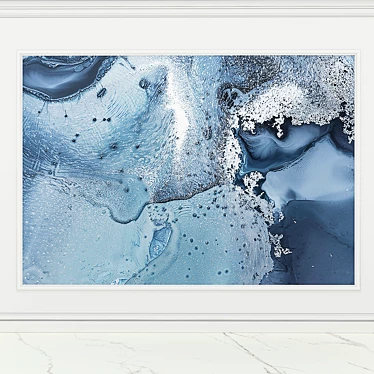 Elegant Fluid Art Wall Panel 3D model image 1 