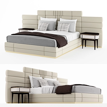 Norton Bed Set: Sleek and Stylish 3D model image 1 