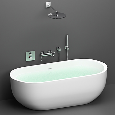 Luxury Acrylic Bath Set 3D model image 1 