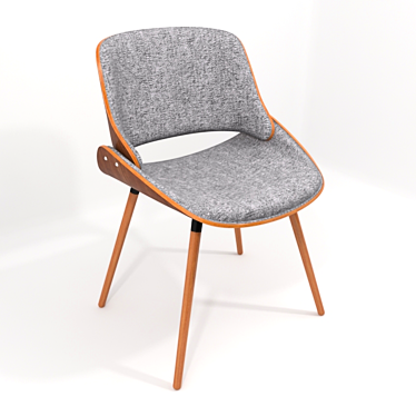 Modern Grey Walnut Chair 3D model image 1 