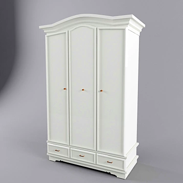 Elegant Wardrobe with Spacious Design 3D model image 1 