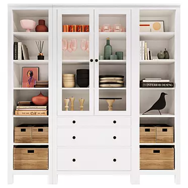 Sleek Hemnes Display Unit - Perfect for Showcasing 3D model image 1 