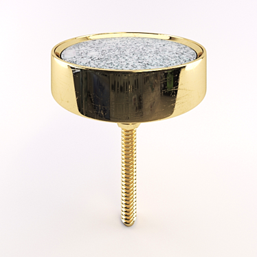 Metal and Marble Furniture Handle Set 3D model image 1 