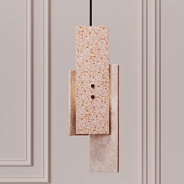 Remodern Pink Terrazzo Pendant Light 3D model image 1 