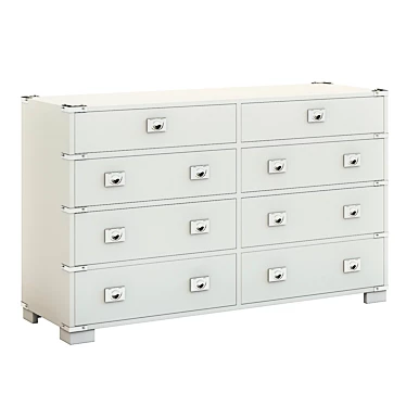 Stylish Pottery Barn Devon Dresser 3D model image 1 