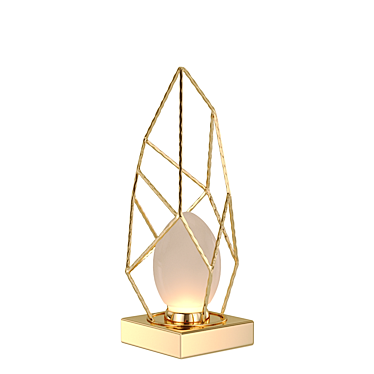 Golden Art-Deco Lamp: Lucia Tucci Naomi 3D model image 1 