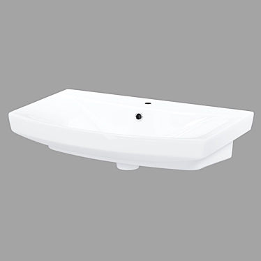 Carina 70: Modern White Inset Sink 3D model image 1 