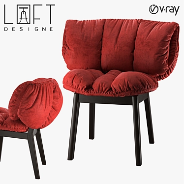 LoftDesign Armchair 1672: Modern, Stylish, Comfortable 3D model image 1 