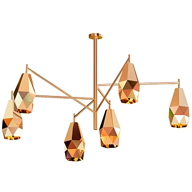 Elegant Aurora Chandelier 3D model image 1 