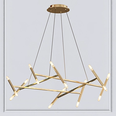 Elegant Browning Chandelier 3D model image 1 