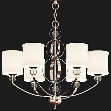 Title: Elegant Cerchi Six-Light Chandelier 3D model image 1 